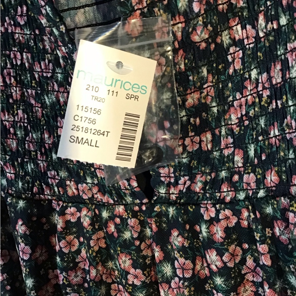 Maurices Floral Black and Pink Dress - Picture 2 of 3